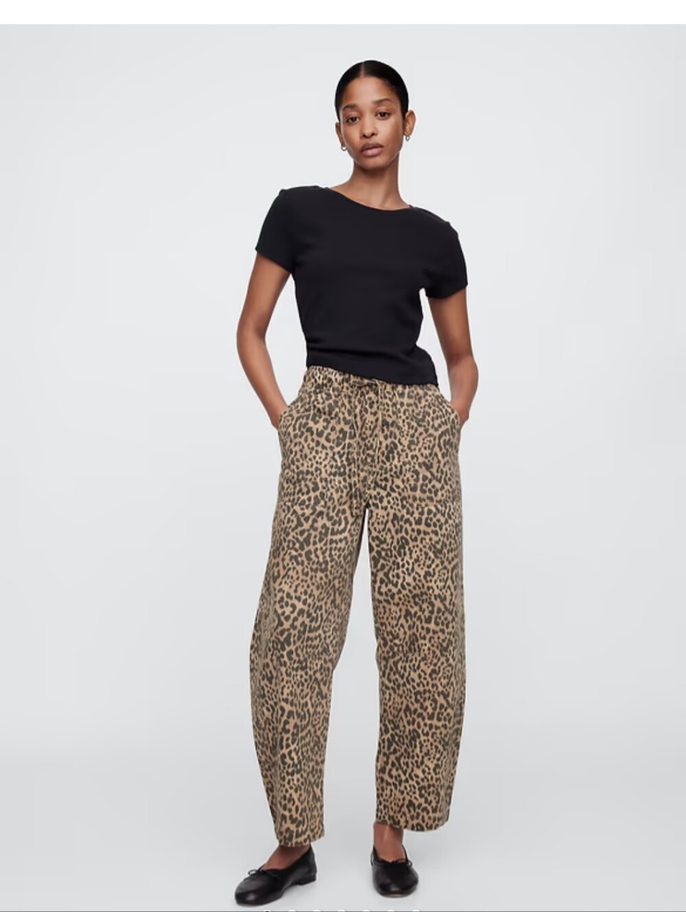 Gap Factory Mid Rise Soft Pull-On Barrel Jeans
